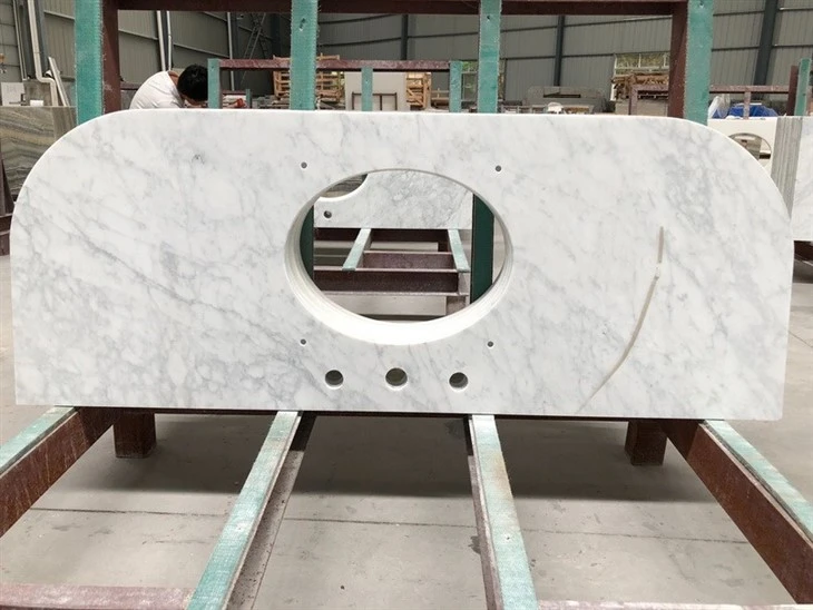 Carrara White vanity for bathroom